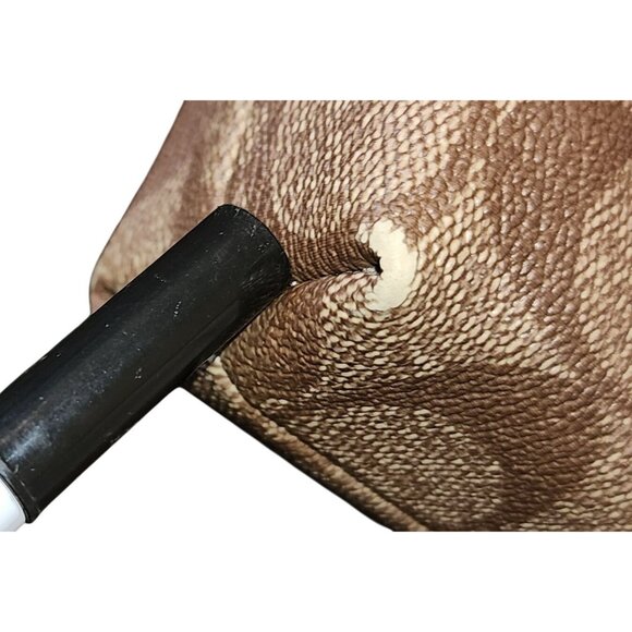 Coach Signature Canvas Crossbody Bag W/Pink Leather Trim Adjust Strap* SEE PICS - Picture 9 of 10